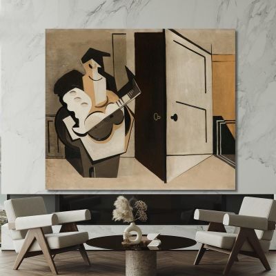 Musician In An Interior Louis Marcoussis lmr17 canvas print 