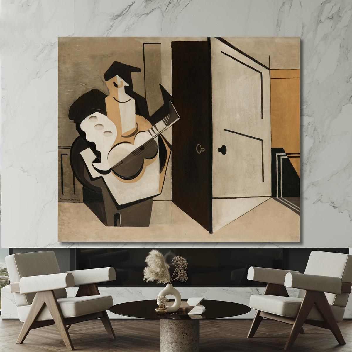 Musician In An Interior Louis Marcoussis lmr17 canvas print 