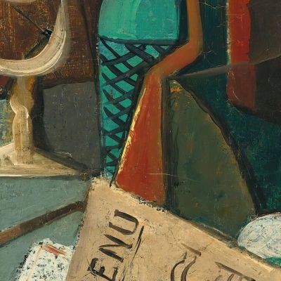 Still Life With Menu And Siphon Louis Marcoussis lmr19 canvas print