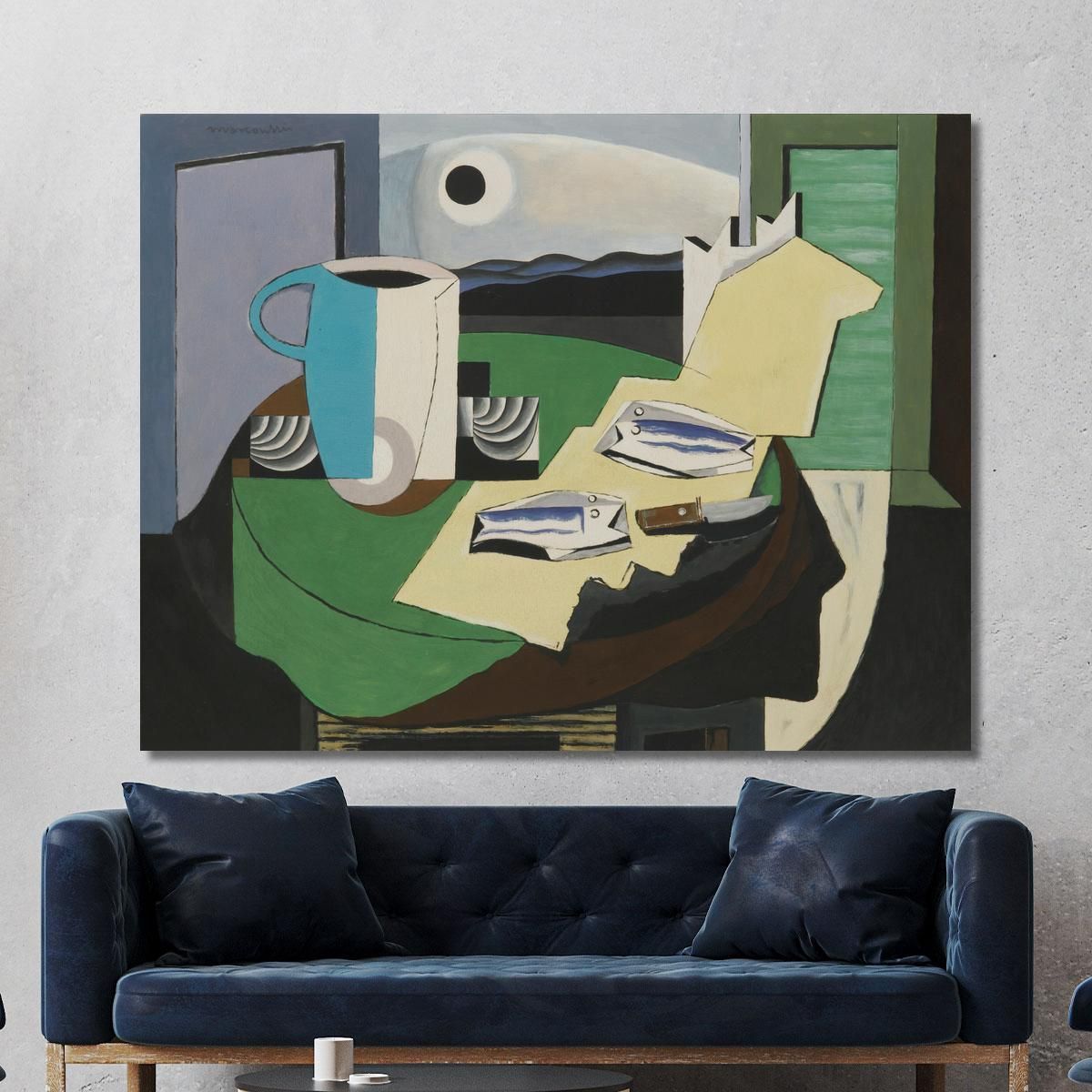 Still Life With Fish Gold Hyères Ii Louis Marcoussis lmr23 canvas print 