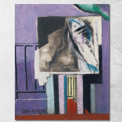 Still Life In Front Of The Balcony Louis Marcoussis lmr26 canvas print 