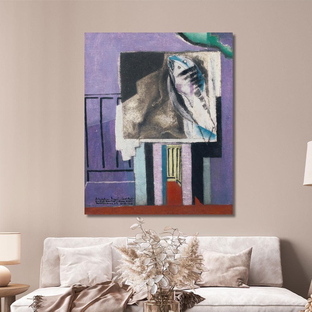 Still Life In Front Of The Balcony Louis Marcoussis lmr26 canvas print 