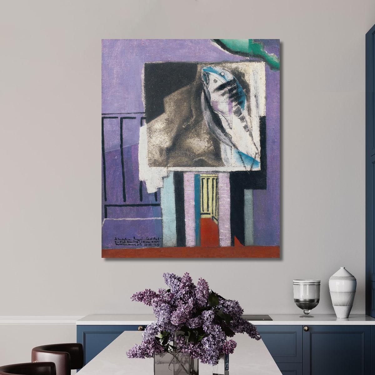 Still Life In Front Of The Balcony Louis Marcoussis lmr26 canvas print 