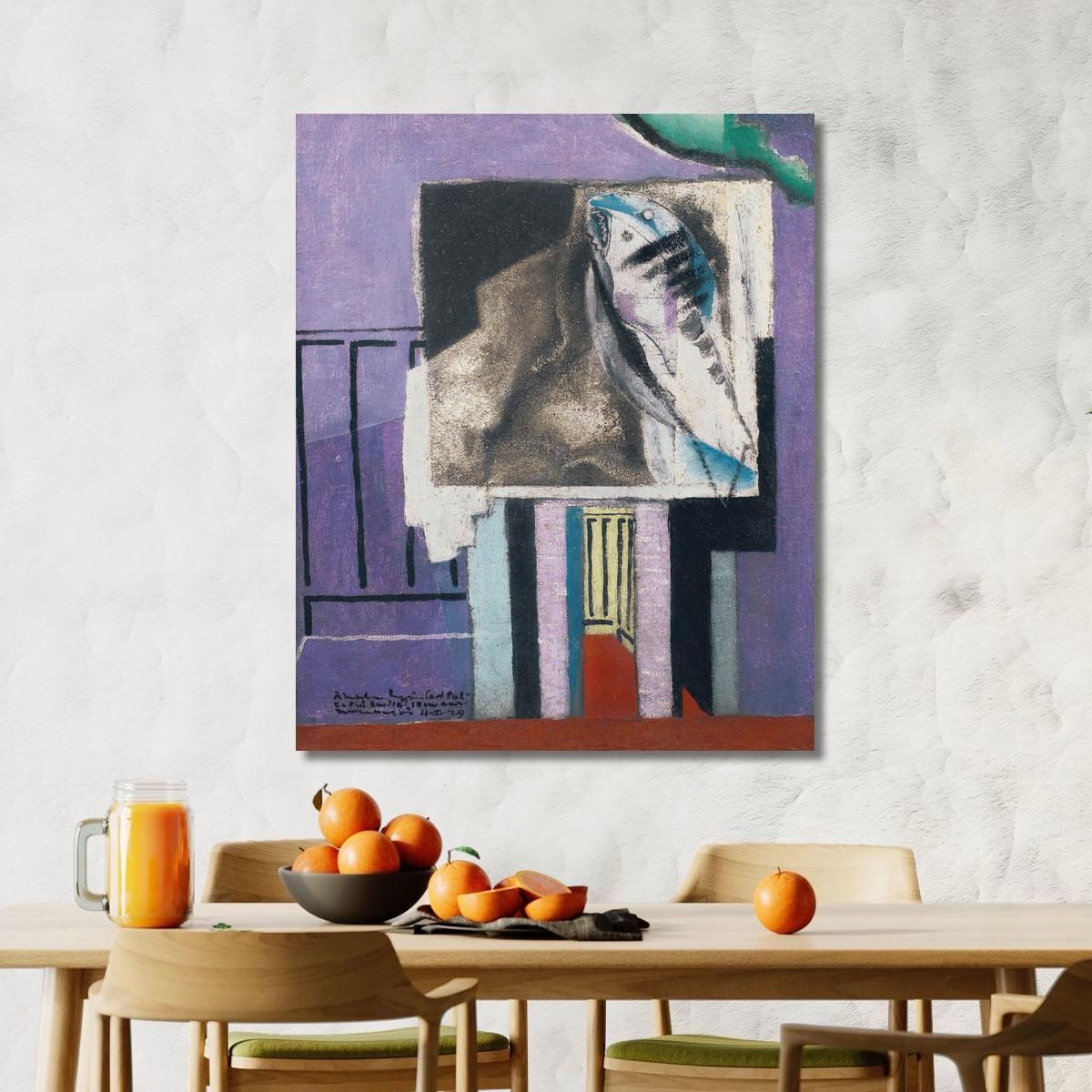 Still Life In Front Of The Balcony Louis Marcoussis lmr26 canvas print 