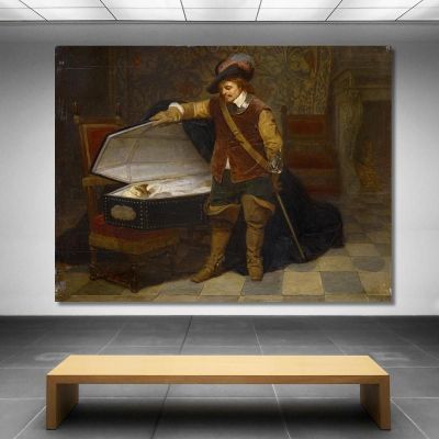 Cromwell And Charles I Paul Delaroche pdl1 canvas print 