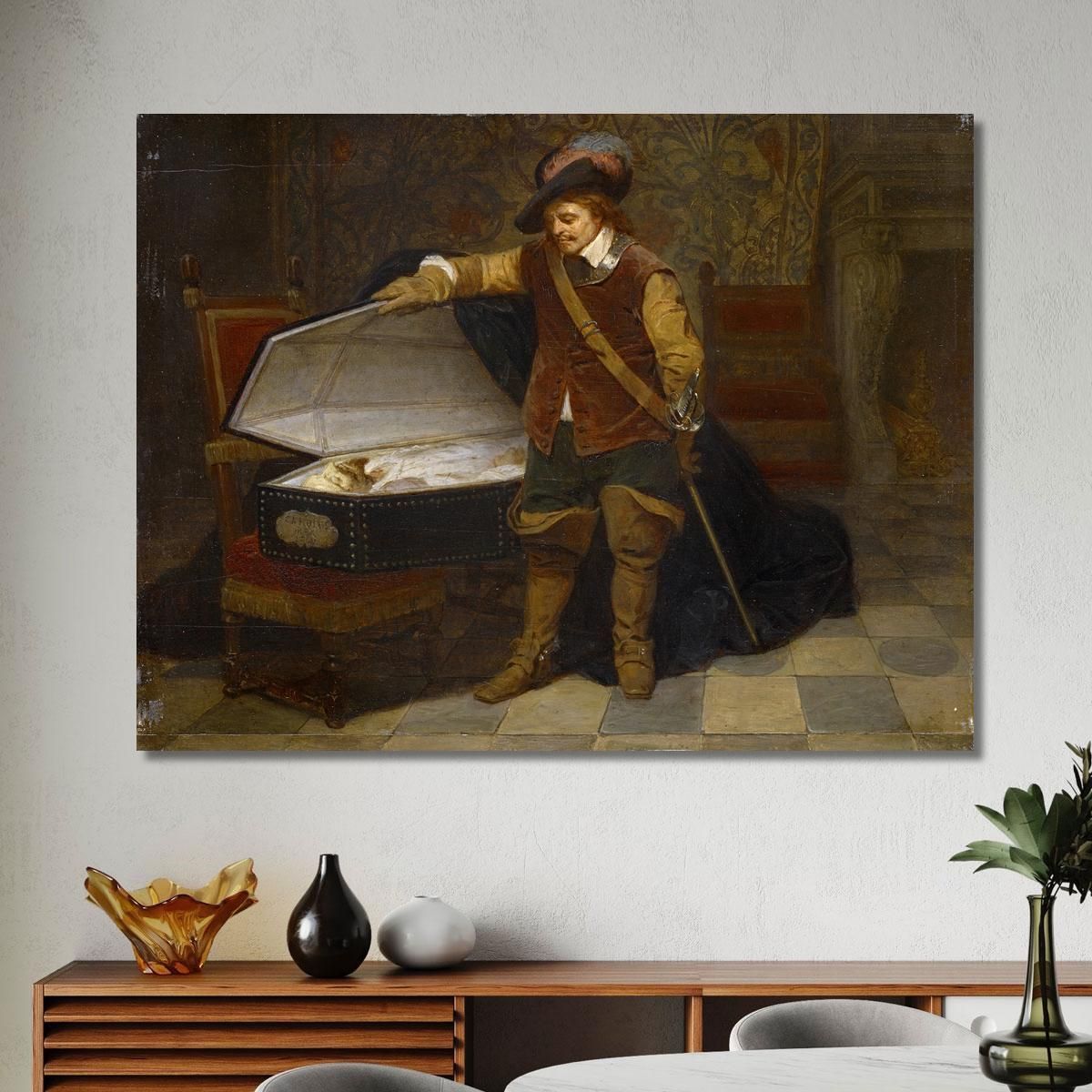 Cromwell And Charles I Paul Delaroche pdl1 canvas print 