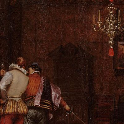 The Assassination Of The Duke Of Guise At The Château De Blois Paul Delaroche pdl6 canvas print