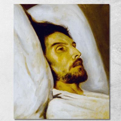 Portrait Of A Man On His Deathbed Formerly Called Armand Carrel Paul Delaroche pdl13 canvas print 