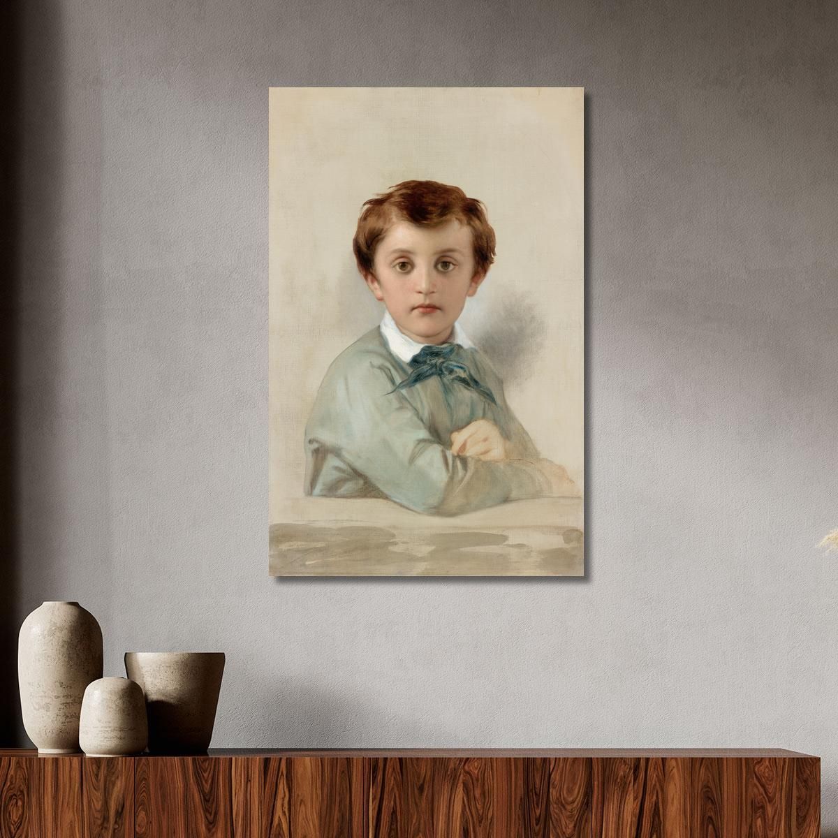 Portrait Of Philippe-Grégoire Delaroche The Artist'S Youngest Son Paul Delaroche pdl16 canvas print 