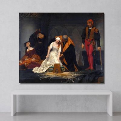 The Execution Of Lady Jane Grey In The Tower Of London Paul Delaroche pdl20 canvas print 