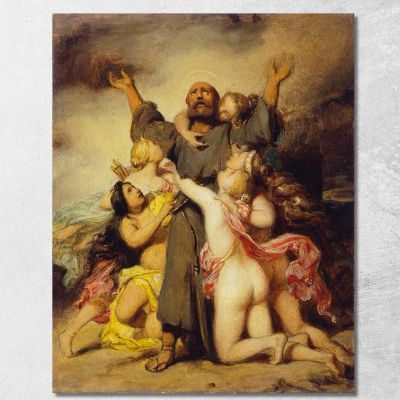 The Temptation Of Saint Anthony Paul Delaroche pdl22 canvas print 