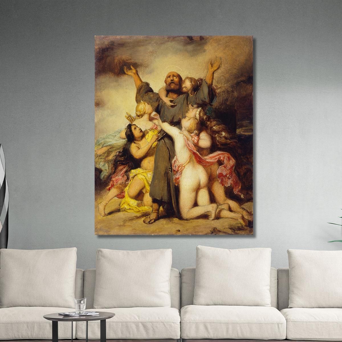 The Temptation Of Saint Anthony Paul Delaroche pdl22 canvas print 