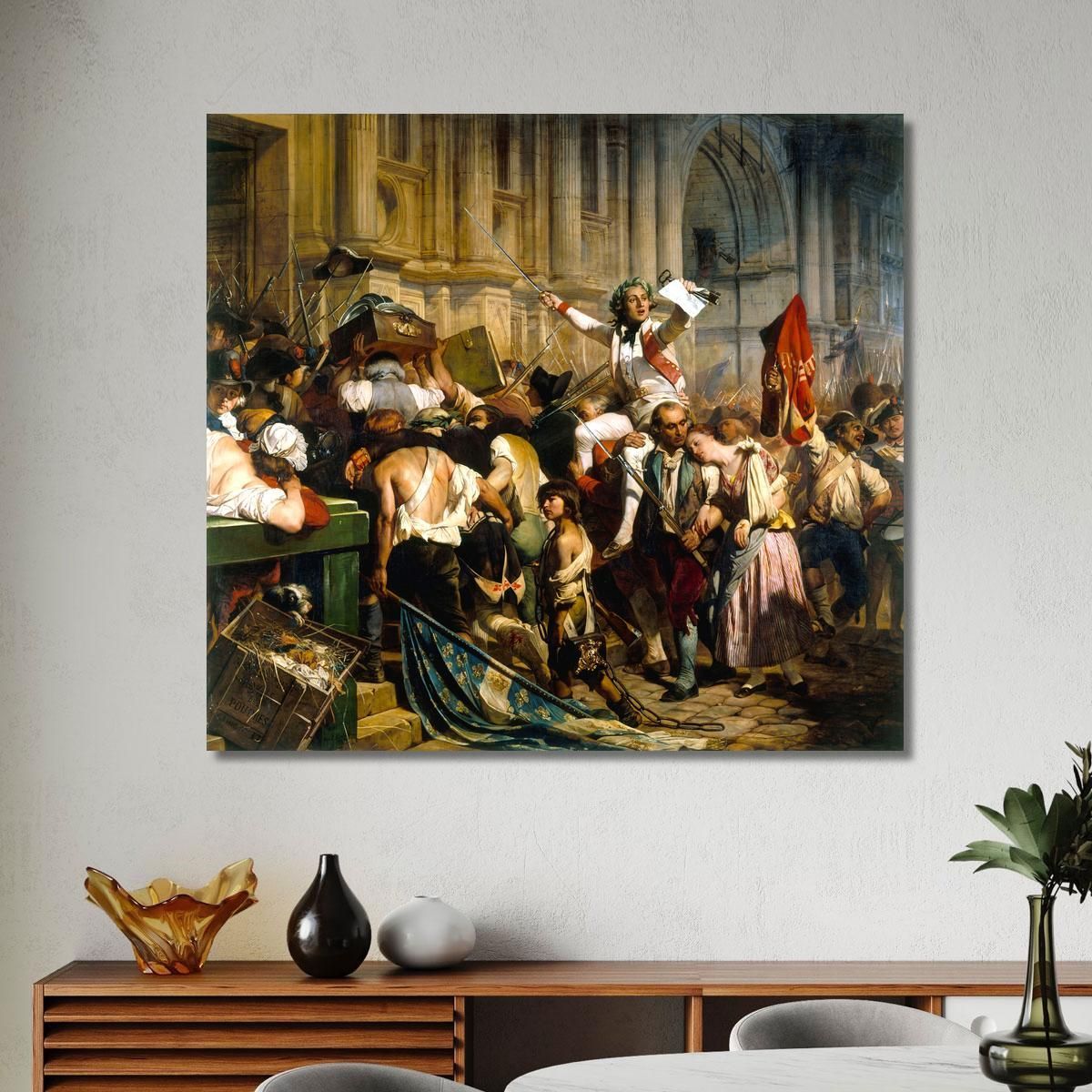 The Victors Of The Bastille In Front Of The Hôtel De Ville Paul Delaroche pdl23 canvas print 