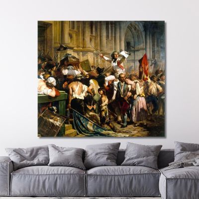 The Victors Of The Bastille In Front Of The Hôtel De Ville Paul Delaroche pdl23 canvas print 