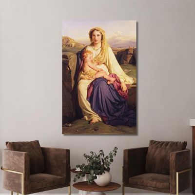 The Virgin And Child Paul Delaroche pdl24 canvas print 