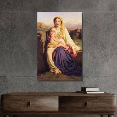 The Virgin And Child Paul Delaroche pdl24 canvas print 