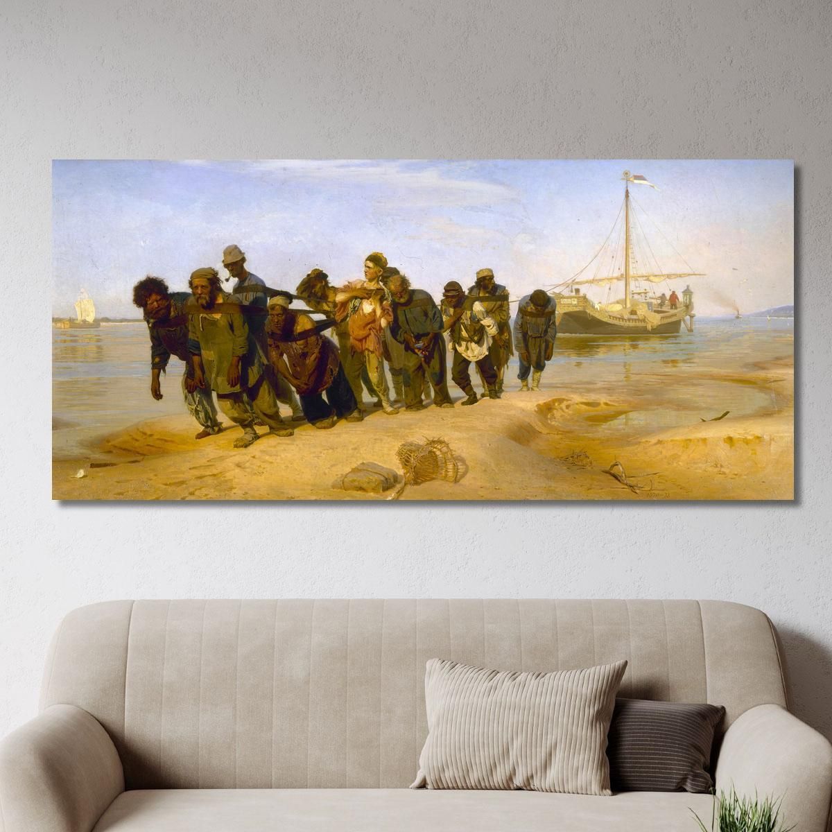 Barge Haulers On The Volga Ilya Efimovich Repin ier1 canvas print 