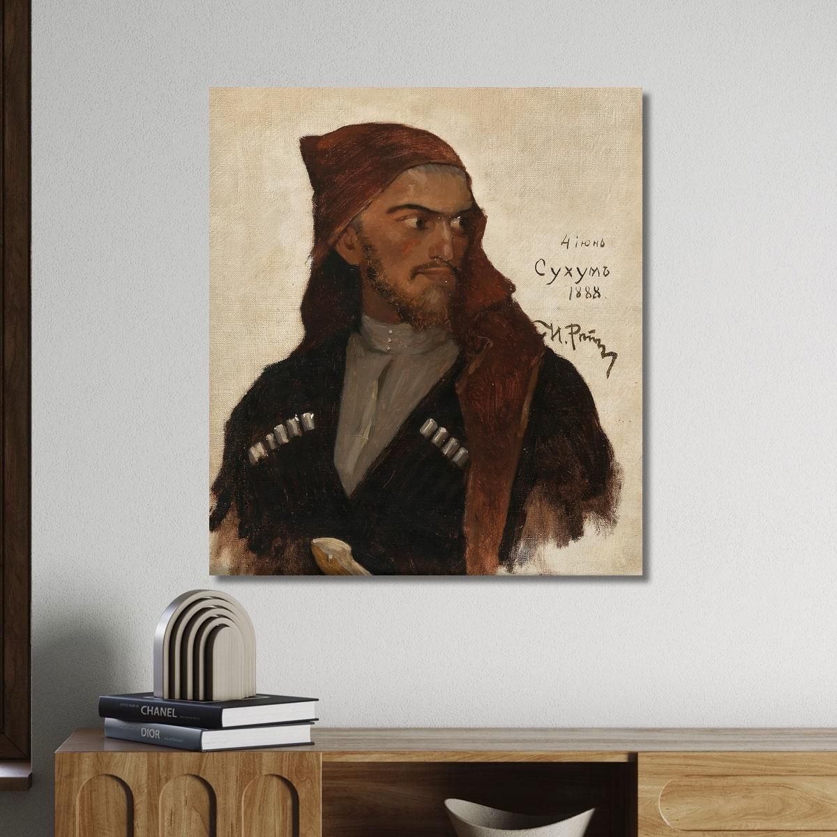 Portrait Of A Kabardian Prince Ilya Efimovich Repin ier9 canvas print 