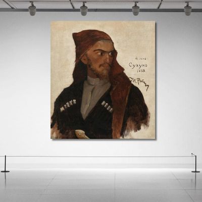 Portrait Of A Kabardian Prince Ilya Efimovich Repin ier9 canvas print 
