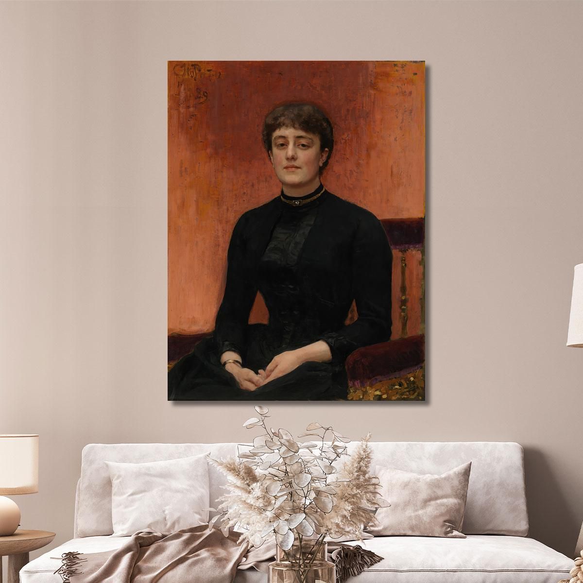 Portrait Of Yelizaveta Zvantseva Ilya Efimovich Repin ier14 canvas print 