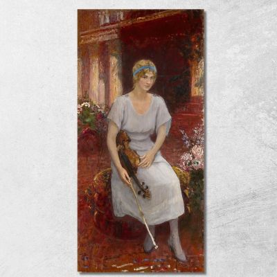 Portrait Of The Violinist Cecilia Hansen Ilya Efimovich Repin ier18 canvas print 