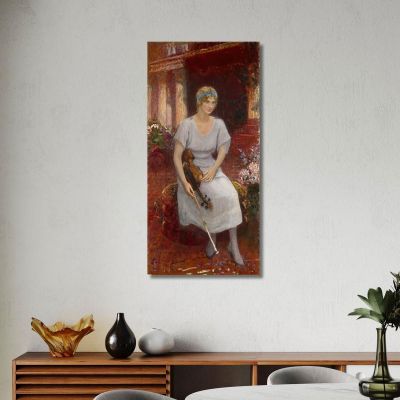 Portrait Of The Violinist Cecilia Hansen Ilya Efimovich Repin ier18 canvas print 