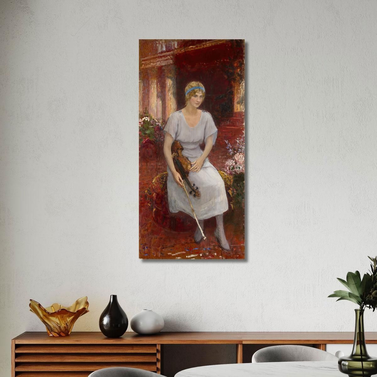 Portrait Of The Violinist Cecilia Hansen Ilya Efimovich Repin ier18 canvas print 