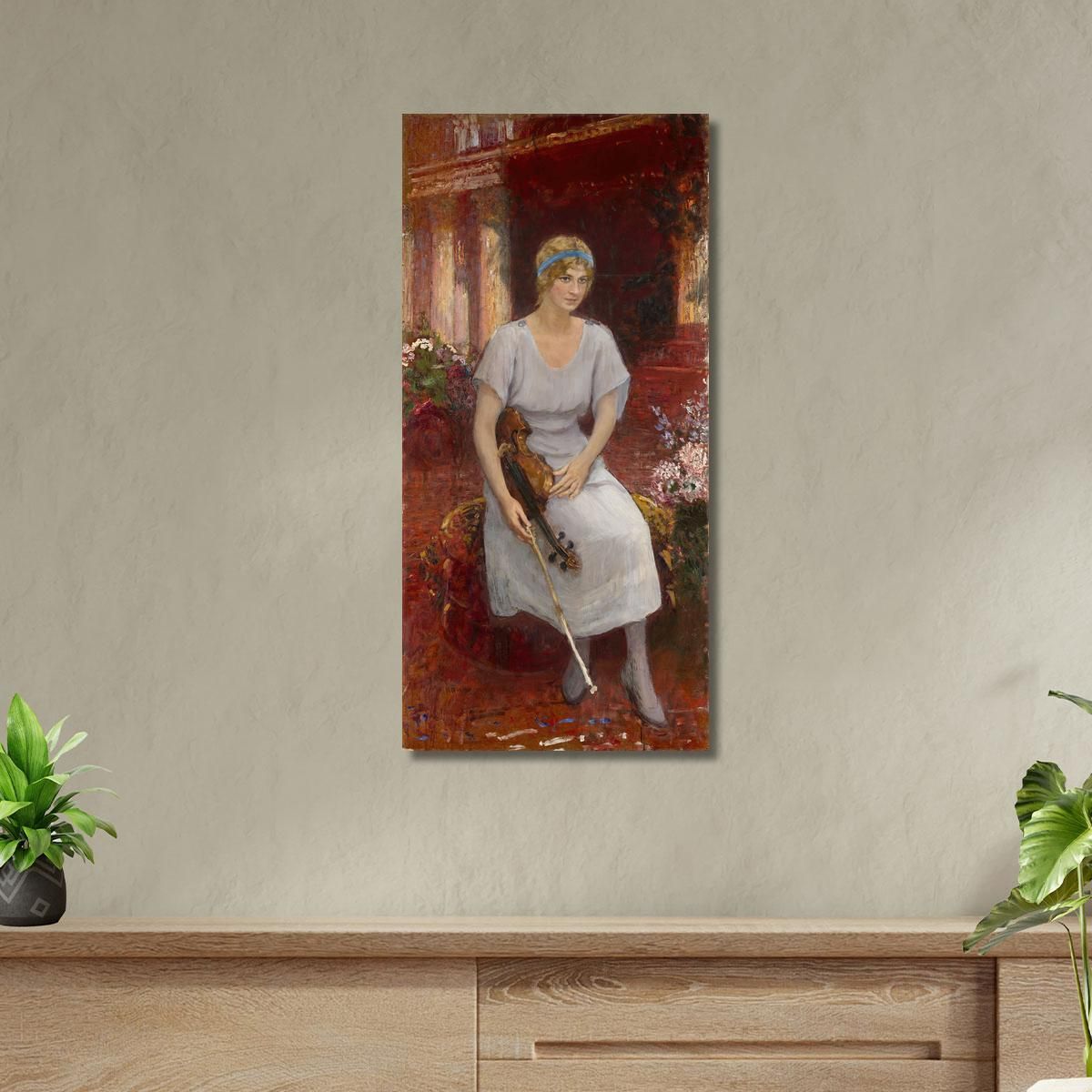 Portrait Of The Violinist Cecilia Hansen Ilya Efimovich Repin ier18 canvas print 