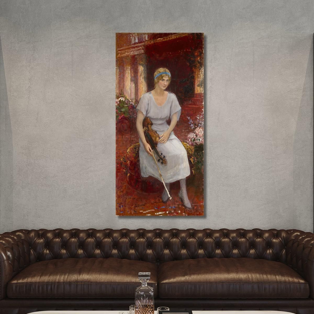 Portrait Of The Violinist Cecilia Hansen Ilya Efimovich Repin ier18 canvas print 