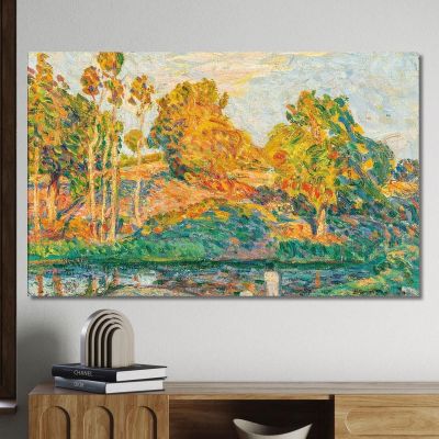 By The River Henri Lebasque hlb2 canvas print 