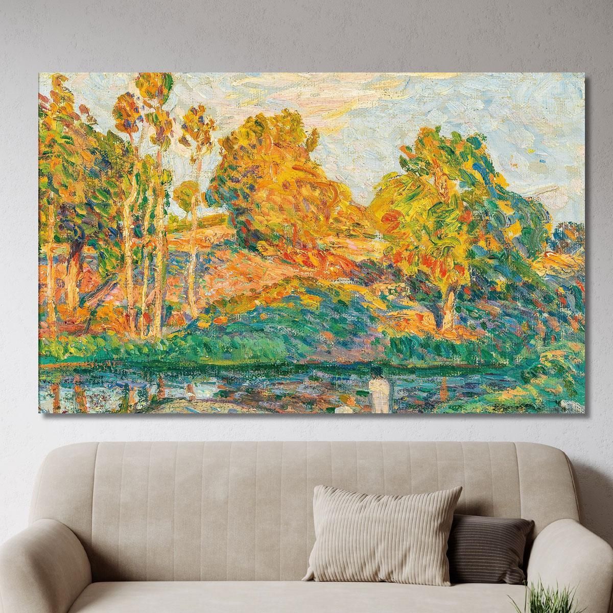 By The River Henri Lebasque hlb2 canvas print 