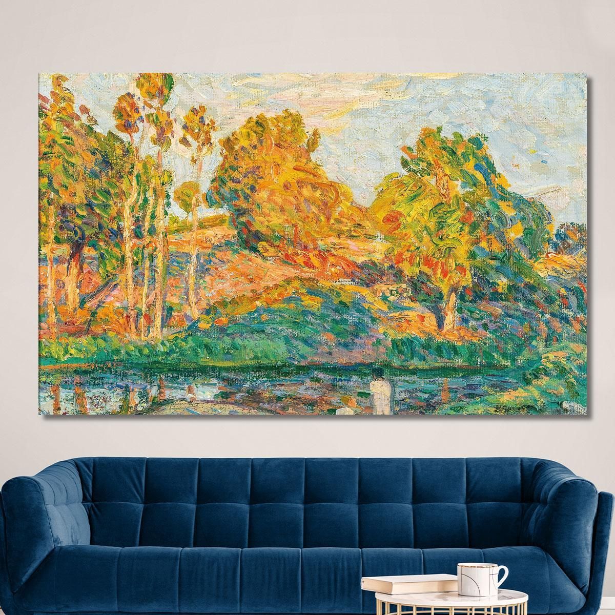 By The River Henri Lebasque hlb2 canvas print 