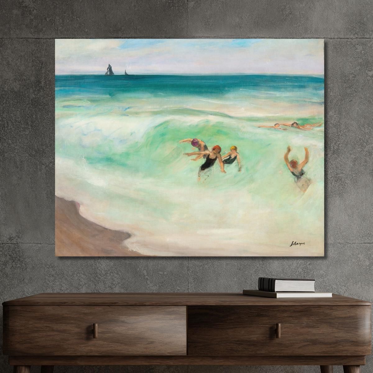 Bathers In The Wave Henri Lebasque hlb3 canvas print 