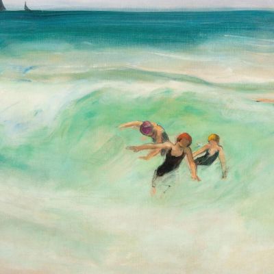 Bathers In The Wave Henri Lebasque hlb3 canvas print