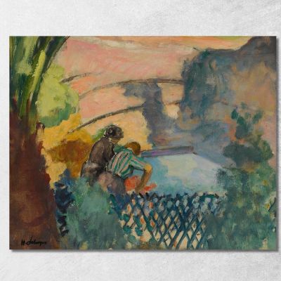 Two Women At The Washhouse Henri Lebasque hlb7 canvas print 