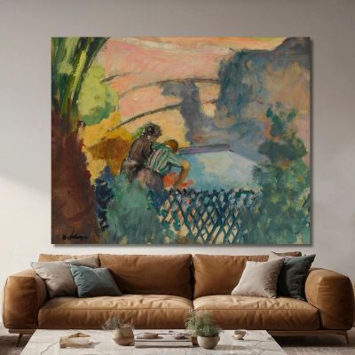 Two Women At The Washhouse Henri Lebasque hlb7 canvas print 