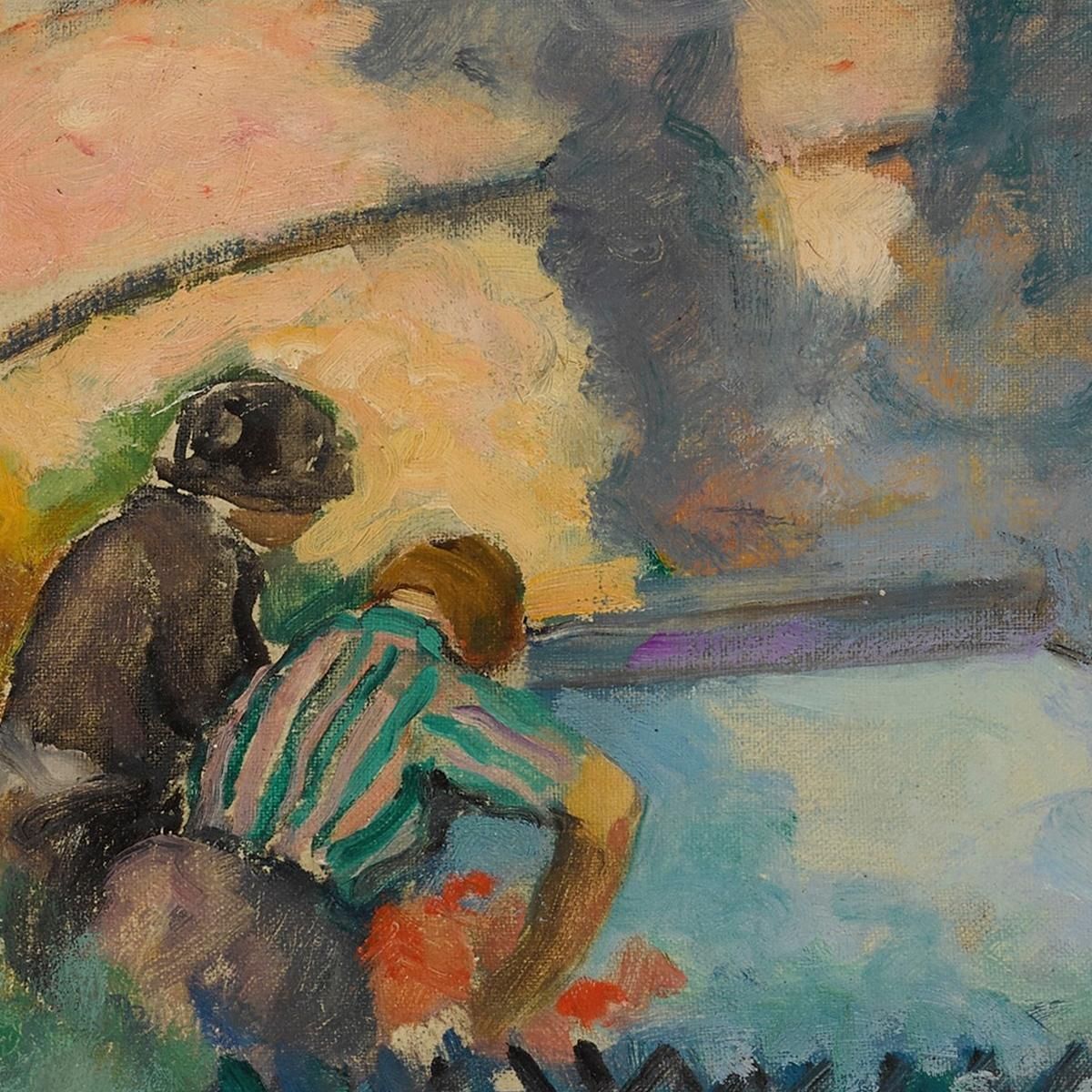 Two Women At The Washhouse Henri Lebasque hlb7 canvas print