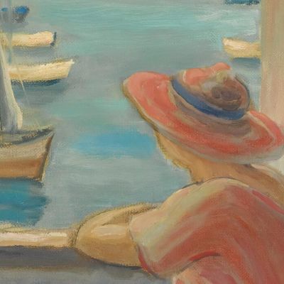 In Front Of The Window Of The Ile D'Yeu Henri Lebasque hlb8 canvas print