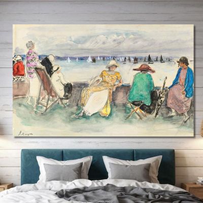 Woman At The Regatta Henri Lebasque hlb13 canvas print 