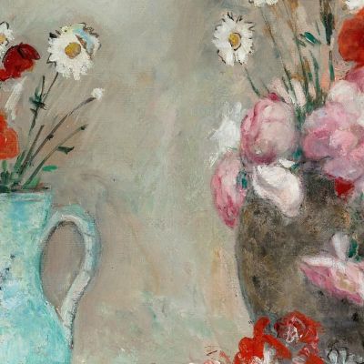 Flowers On A Table On A Terrace Henri Lebasque hlb17 canvas print