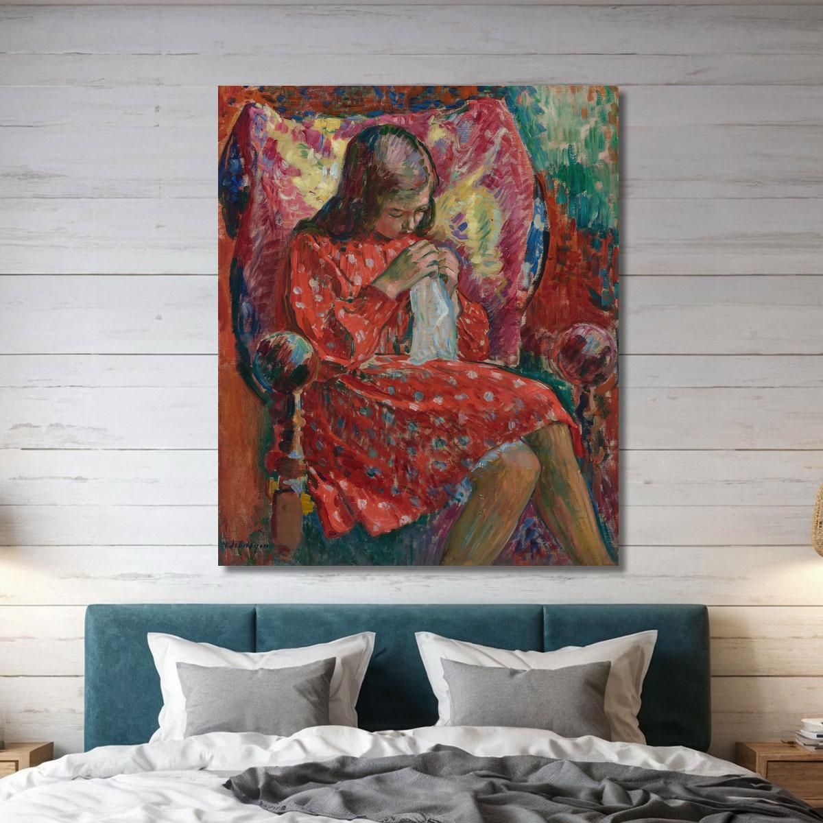 The Little Seamstress Henri Lebasque hlb26 canvas print 