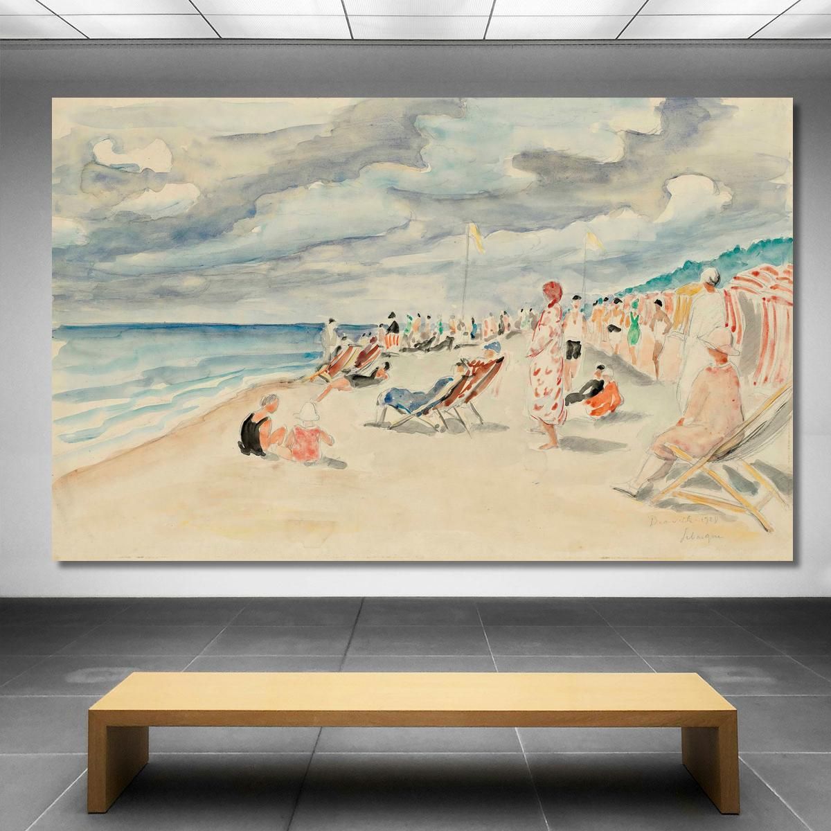 Deauville Beach Henri Lebasque hlb27 canvas print 