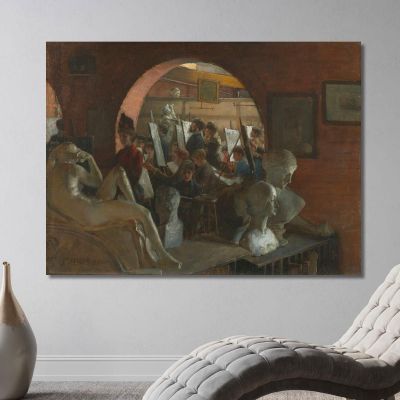 An Alcove In The Art Students' League Charles Courtney Curran ccc3 canvas print 