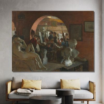 An Alcove In The Art Students' League Charles Courtney Curran ccc3 canvas print 