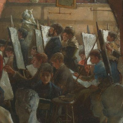 An Alcove In The Art Students' League Charles Courtney Curran ccc3 canvas print