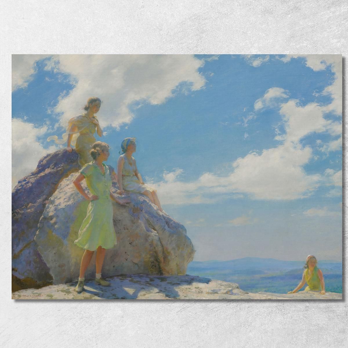 Bear Rocks Charles Courtney Curran ccc5 canvas print Bear Rocks Charles Courtney Curran ccc5 canvas print