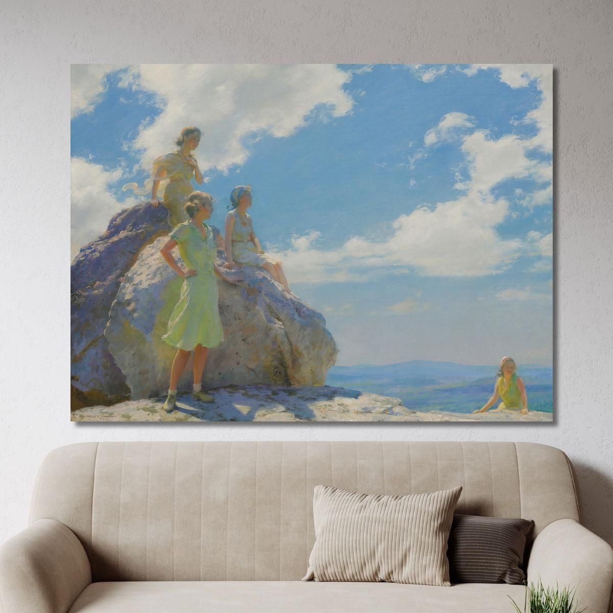 Bear Rocks Charles Courtney Curran ccc5 canvas print