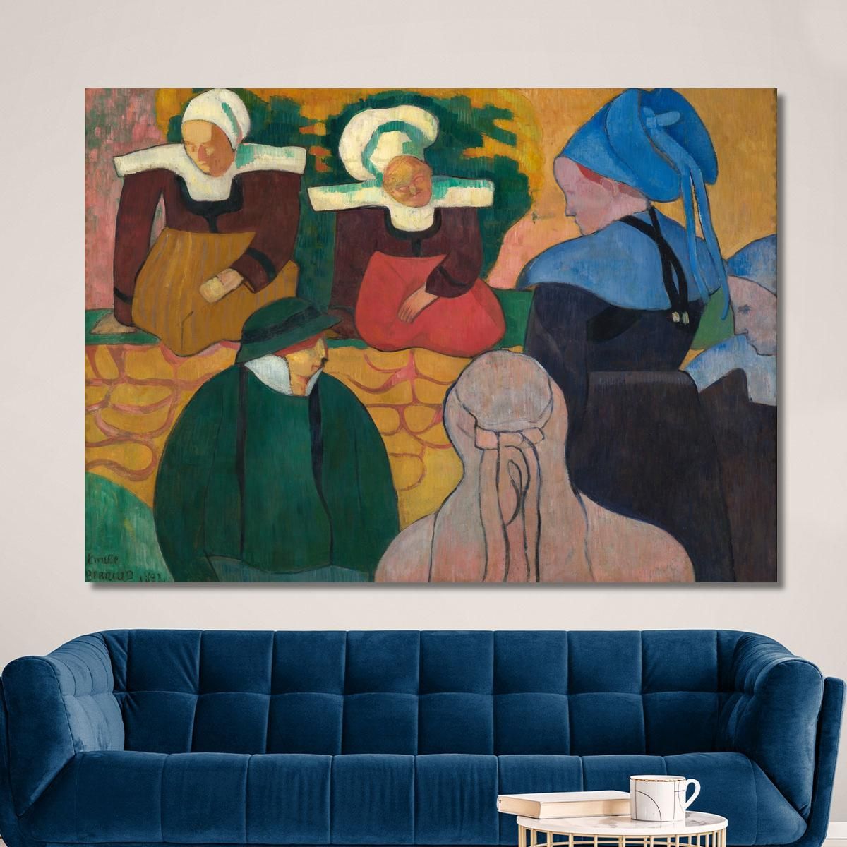 Breton Women At A Wall Emile Bernard ebr7 canvas print 