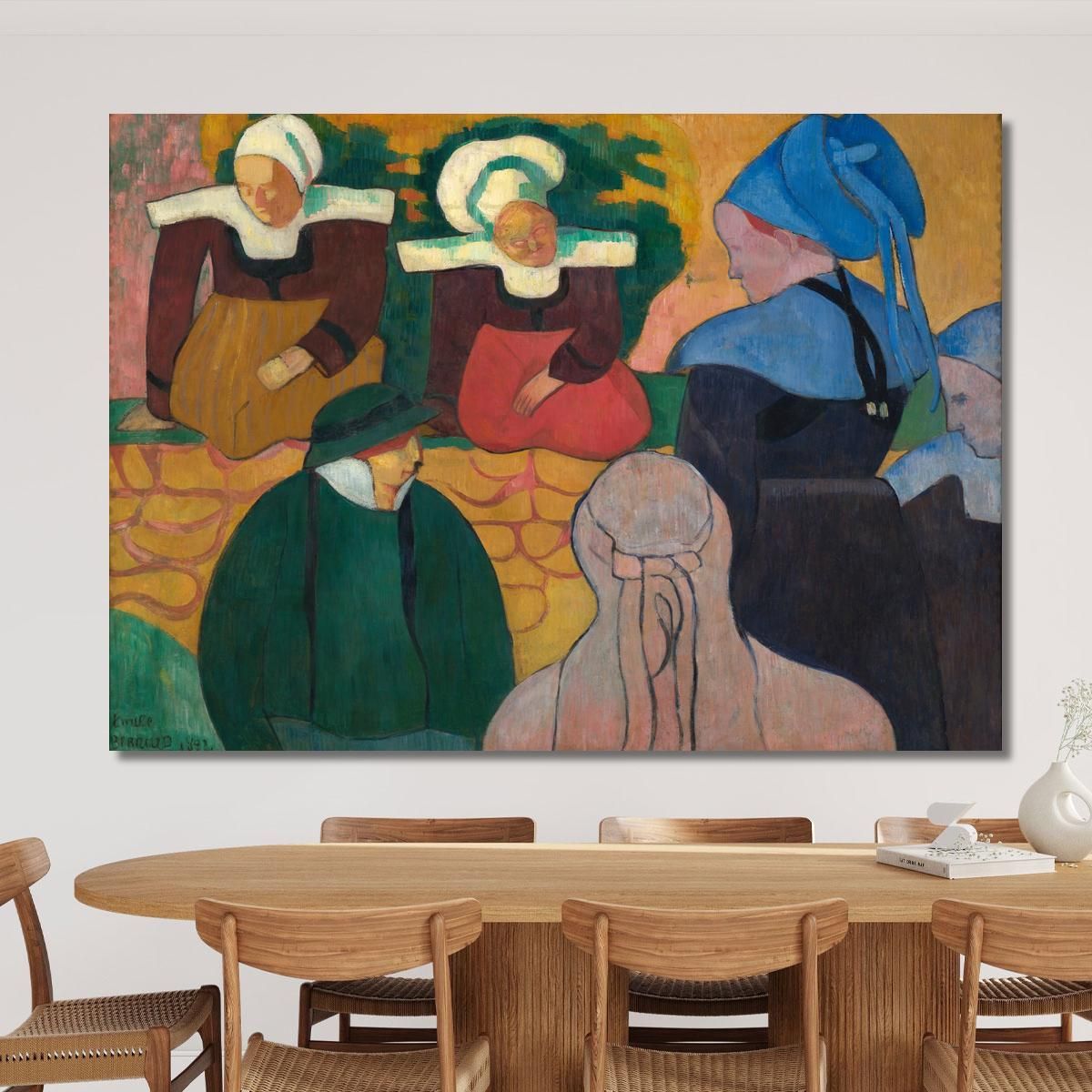 Breton Women At A Wall Emile Bernard ebr7 canvas print 