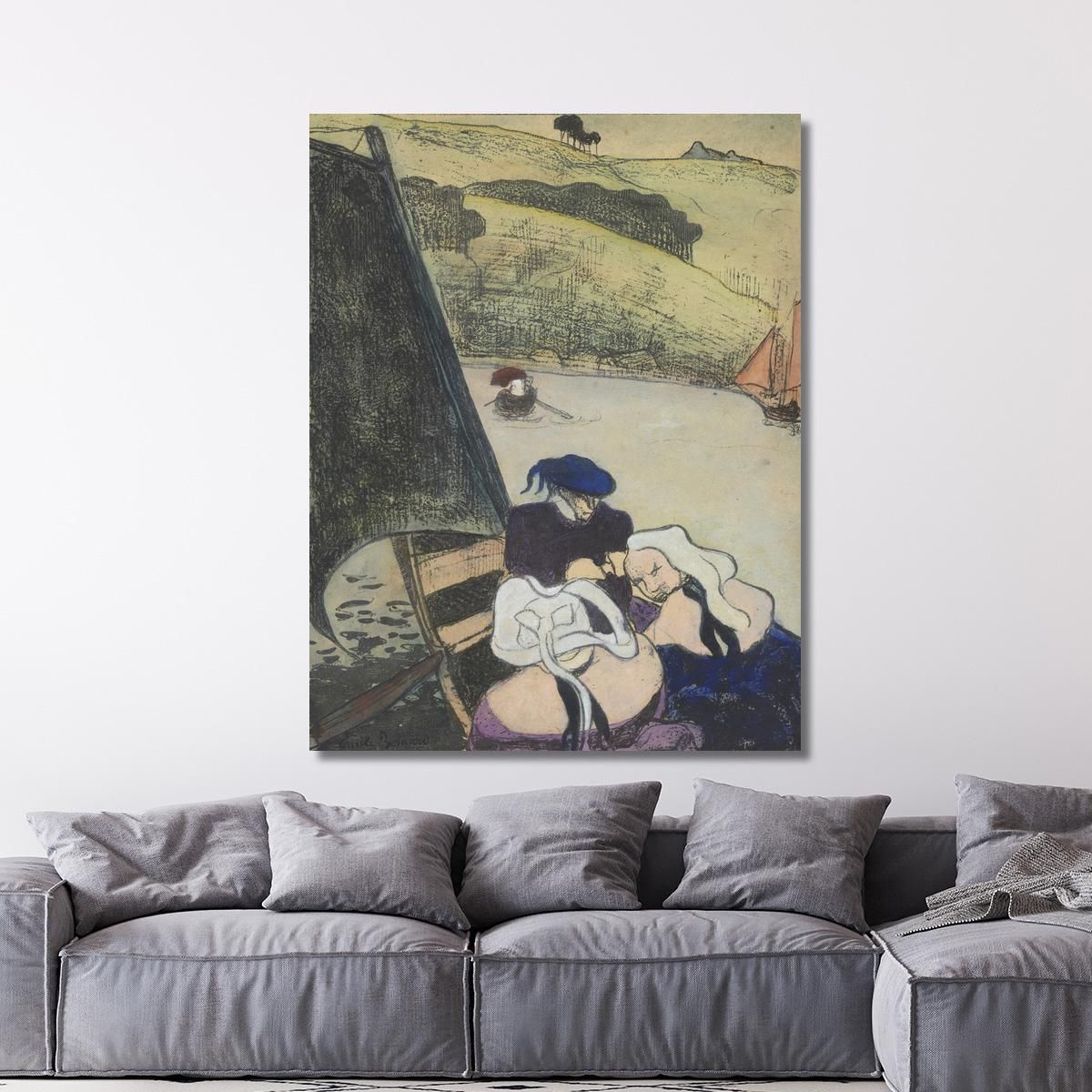 Bretons In A Ferryboat Emile Bernard ebr11 canvas print 